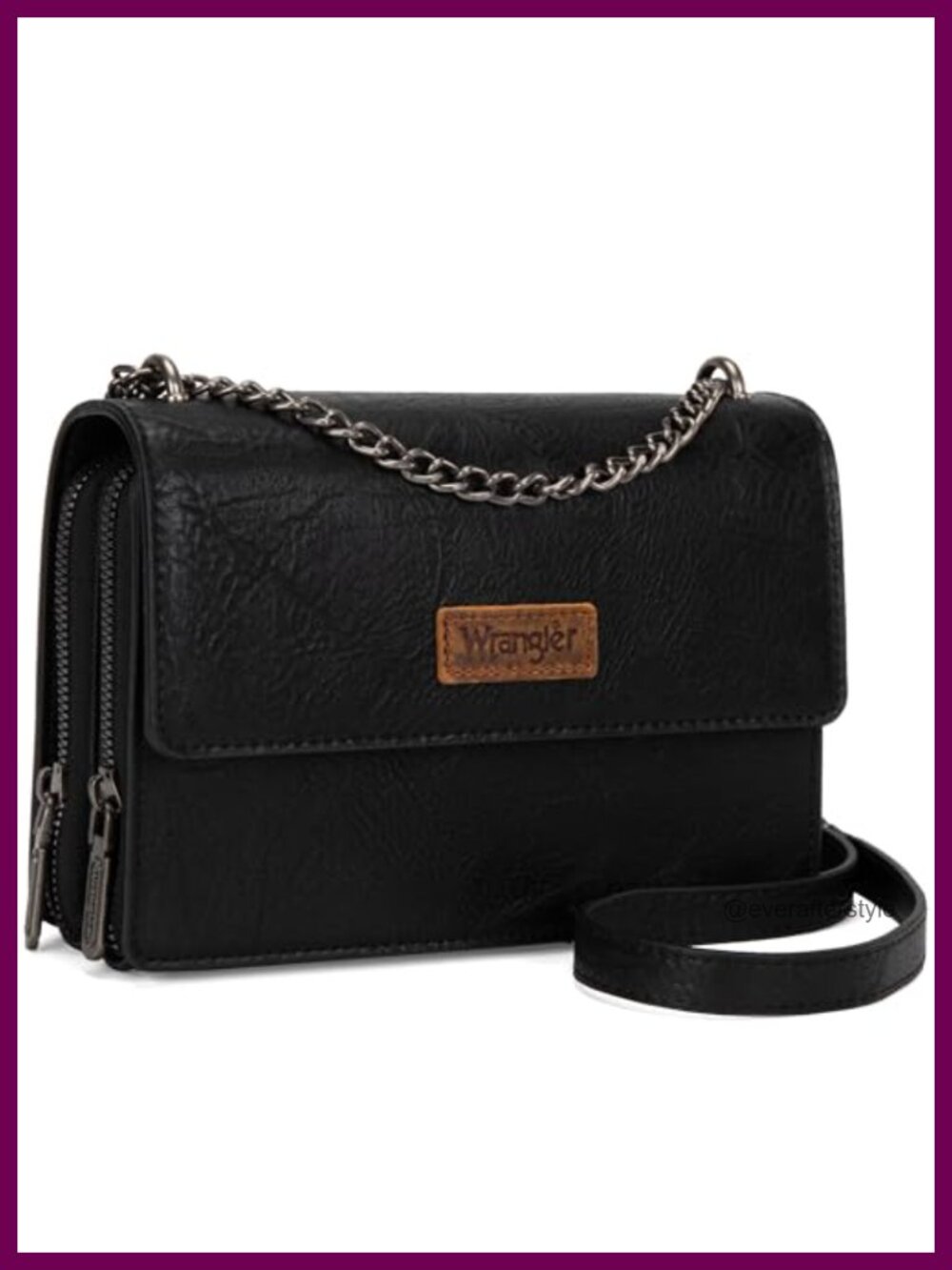 Wrangler Flap Crossbody Purse Shoulder Bag Vintage Clutch Wallet Small